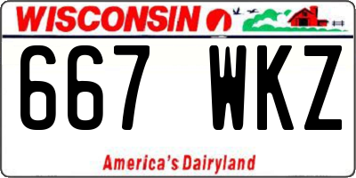 WI license plate 667WKZ