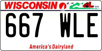 WI license plate 667WLE