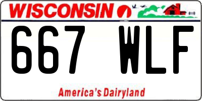 WI license plate 667WLF