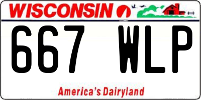 WI license plate 667WLP
