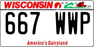 WI license plate 667WWP
