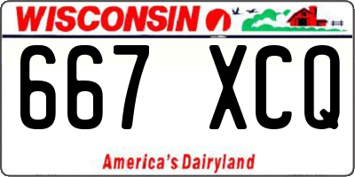WI license plate 667XCQ