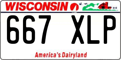 WI license plate 667XLP