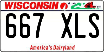 WI license plate 667XLS