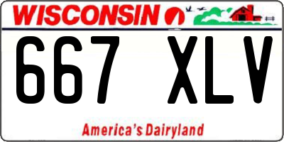WI license plate 667XLV