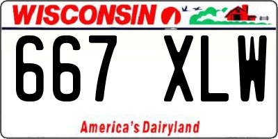 WI license plate 667XLW