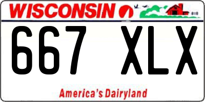 WI license plate 667XLX