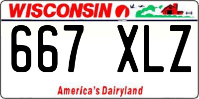 WI license plate 667XLZ