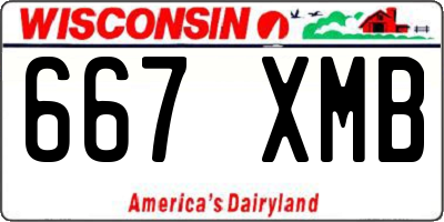 WI license plate 667XMB