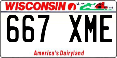 WI license plate 667XME