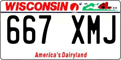 WI license plate 667XMJ