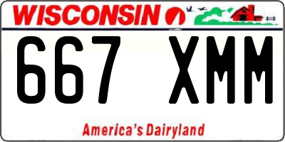 WI license plate 667XMM