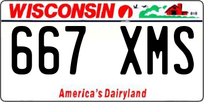 WI license plate 667XMS