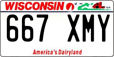 WI license plate 667XMY