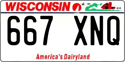 WI license plate 667XNQ