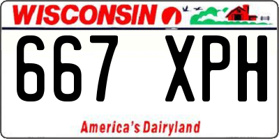 WI license plate 667XPH