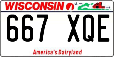 WI license plate 667XQE