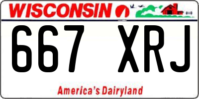 WI license plate 667XRJ
