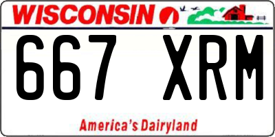 WI license plate 667XRM
