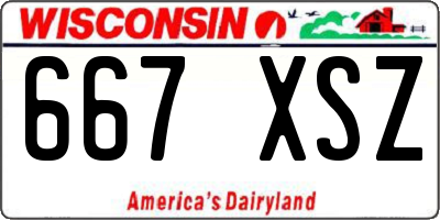 WI license plate 667XSZ