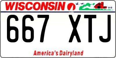 WI license plate 667XTJ