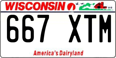 WI license plate 667XTM