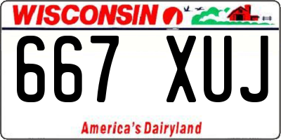 WI license plate 667XUJ