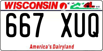 WI license plate 667XUQ