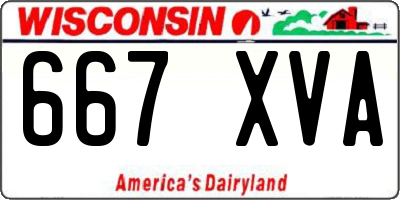 WI license plate 667XVA