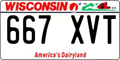 WI license plate 667XVT