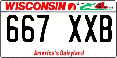 WI license plate 667XXB