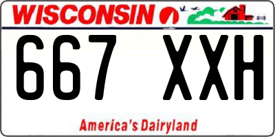 WI license plate 667XXH
