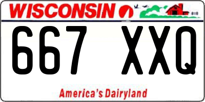 WI license plate 667XXQ