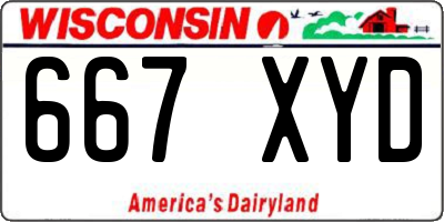 WI license plate 667XYD
