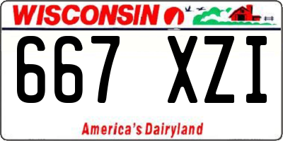 WI license plate 667XZI