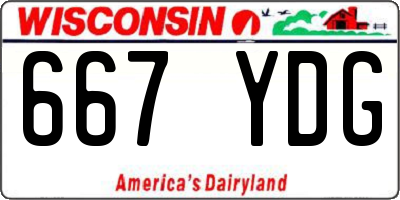 WI license plate 667YDG