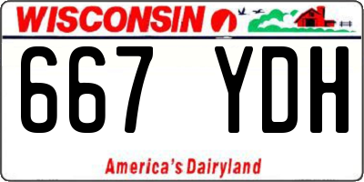 WI license plate 667YDH