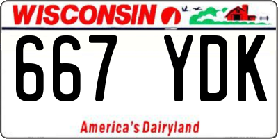 WI license plate 667YDK