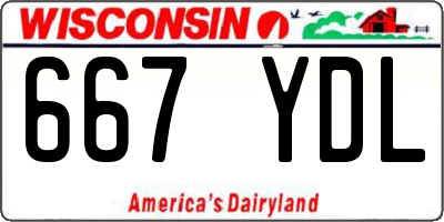 WI license plate 667YDL