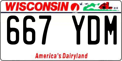 WI license plate 667YDM