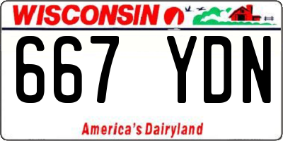 WI license plate 667YDN