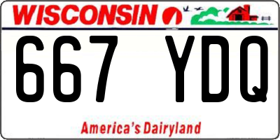 WI license plate 667YDQ