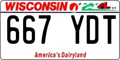 WI license plate 667YDT