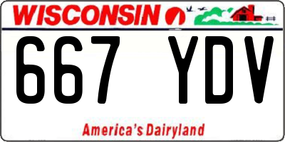 WI license plate 667YDV
