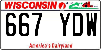 WI license plate 667YDW