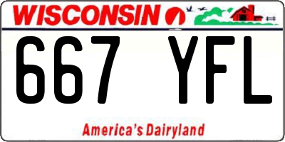 WI license plate 667YFL