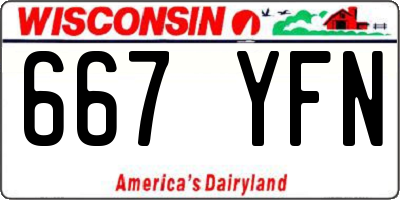 WI license plate 667YFN