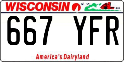 WI license plate 667YFR
