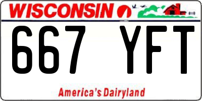 WI license plate 667YFT
