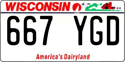 WI license plate 667YGD